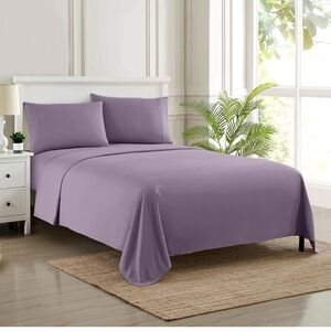 Twin Sheets - Breathable Luxury Sheets with Full Elastic & Secure Twin, Plum 3pc